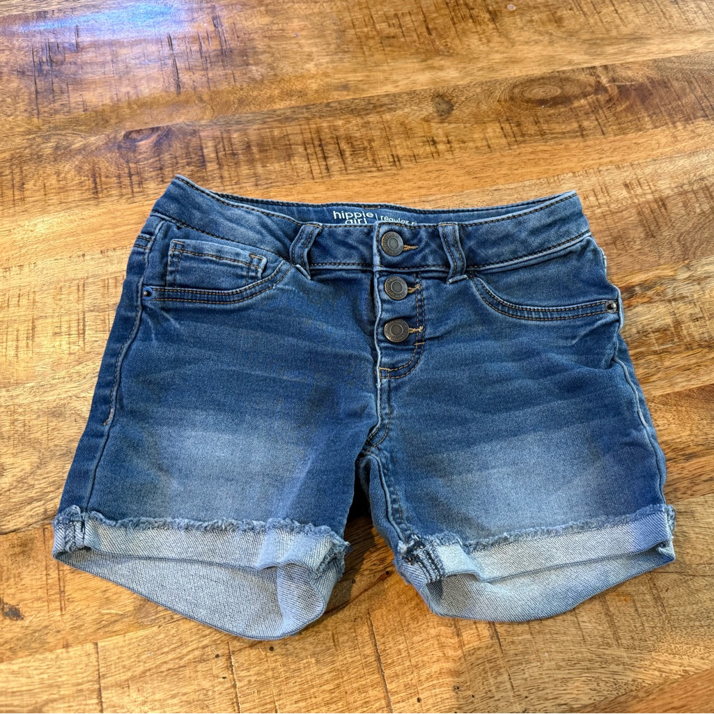 Hippie Girl Midi Denim Shorts Size 10